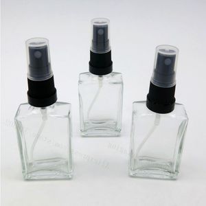 12pcs 1 unz Perfume/Kolonia Atomizer Pusta cząstka szklana butelka Czarna manipulacja Widoczny opryskiwacz 30 ml TWOKD