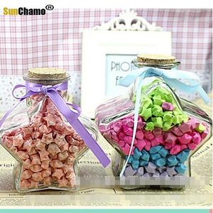 Bottles Large Medium Small Five-pointed Star Wishing Lucky Stars Glass Storage Decorative Bottle Absorbent Beads DIY Animal