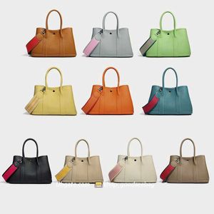 Garden Party Bag 4sizes 10colors Women Purse Tote Bucket Bags Handmade Designer Handbags Classic Fashion Togo Genuine Leather Canvas Shopping