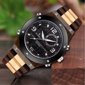 Gorben Business Men's Watch Wood Band Wood Quartz Wrist Watch Män tittar på manlig klocka Fashion Casual Wristwatch254e