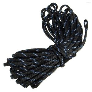 Braccialetti a maglie 7 corde Paracord Paracadute Resistente al campeggio Sopravvivenza Colore: Nero Camo Lunghezza: 15 M