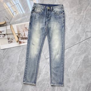 Men's Jeans Designer Fashion Men's Jeans Spring And Summer Stretch Slim Trousers Light Blue Men Idk4