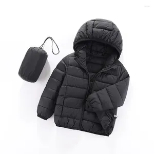 Пуховик, брендовая зимняя удобная детская куртка, уличная толстовка, жилет для мальчиков и девочек для детей 1-8 лет, серый ребенок