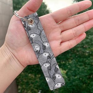 Keychains Fashion African Grey Parrots Keychain Cute Strap Keyrings Hanging Holder Bag Car Wallet Trinket Accessories