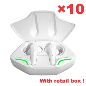 Earphone Bluetooth Wireless Earuds Low Latency hörlurar HD Ring PS4 Dual Mode Gaming Headset med mic grossist 10st