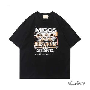 デザイナーギャラリーグラフィックTシャツTシャツカジュアルマンレディースティーハンドペイントインクスプラッシュグラフィティレター緩んでいる丸い首の服2491