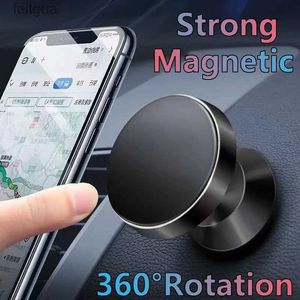 Cell Phone Mounts Holders 2023 Mobile Phone Stand Strong Magnetic Car Holder 720 Foldable Round Bracket Support for Universal Phones Mount Holders In Car YQ240130