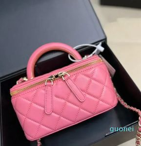 Womens Designer مقبض مقبض Box Box Bags 18cm سلسلة أجهزة Crossbod