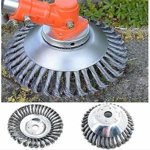 Dekorative Blumen Kränze Motorsense Kopf 8 6 Zoll Stahldraht Trimmer Gras Schneiden Rost Staub Entfernung Platte Garten Power To3118