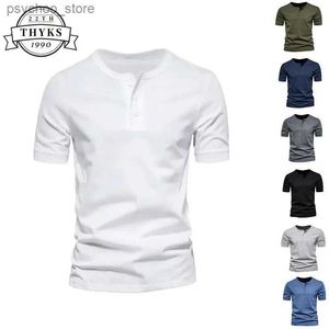 T-shirt da uomo T-shirt estiva da uomo in cotone T-shirt da uomo manica corta Semplice design creativo Linea Cross Print Magliette casual da uomo Top Tees S-5XL Q240130