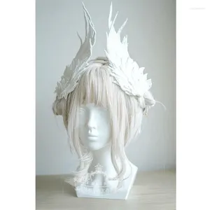 Party Supplies Lolita Headwear Angel Wings Feather Black White Performance Style Gotic Wing Hair Prydament