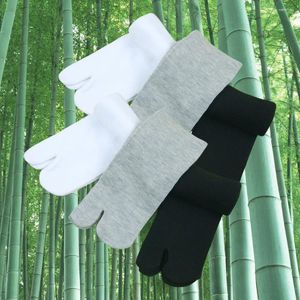 Men's Socks 6 Pack Lot Bamboo Fiber Men Flip Flop Tabi Ankle Sock Colorful Two Toe Finger Running Meias For Male Girls Japanese Style
