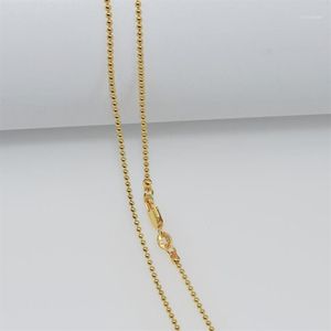 1pcs Whole Gold Filled Necklace Fashion Jewelry Bead Ball Link Chain 2mm Necklace 16-30 Inches Pendant Chain12392