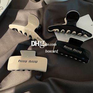 Trendy Elegante Dame Haar Clips Klaue Clips INS Schwarz Buchstaben Haarspangen Haarspangen Haarnadel Für Mädchen Haar Zubehör