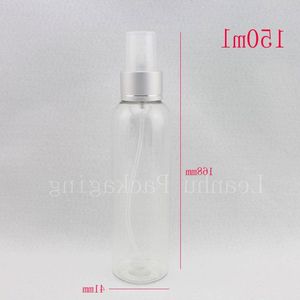 150ml x 40 frasco de spray redondo transparente com bomba, pulverizador de névoa de garrafa de plástico transparente vazio, embalagem cosmética recarregável Fnbhs