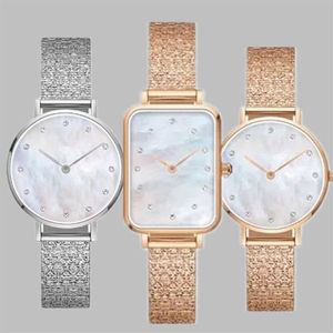 مصمم السيدات 3MT DW مقاوم للماء Waterproofwatch 3A Gold Quartz Watch 28 مم 32 مم مشبك صغير جولة تدريبات 316 Fine Steel SPO304F