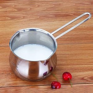 Mini pote de derretimento de manteiga, aquecedor de leite e café com bico 18 10 tripla camada de aço inoxidável 27OZ800ml307f