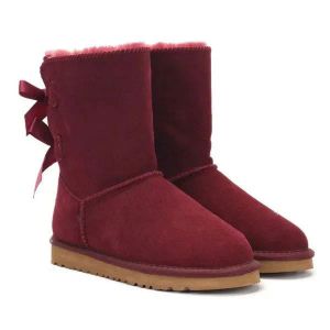 BOOTIES Martin Bailey Bow 2.0 Flat Heel Designer Warm Boot Mens Womens Travel Leather Outdiors Platform Australian Ultra Mini Boots Kid 2024 New Winter Furry Snow