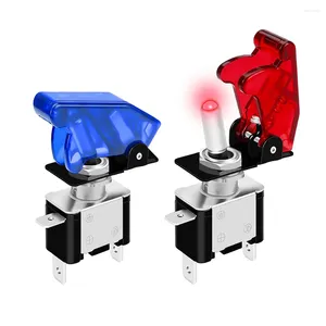 Smart Home Control 2PCS Lighted LED Toggle Switch 12V With Safety Cover Guard 3 Pin ON Off Rocker Heavy Duty 20 AMP For Racing Automotive