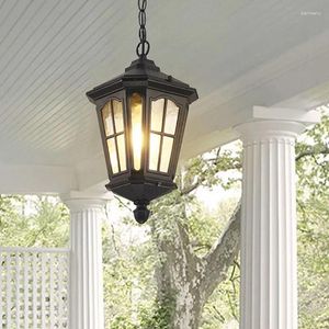 Pendant Lamps European Outdoor Waterproof LED Lamp Retro Corridor Aisle Garden Chandelier Bar Cafe Restaurant Lighting Fixture