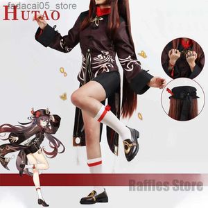 Kostium motywu Genshin Impact Hutao Hu Tao cosplay come buts Wig Mundur Chiness Style Halloween przychodzi dla kobiet Game Game COS XS-XXL Q240130