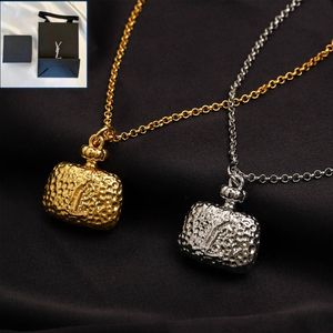 Vintage Designer Gold Plated Necklaces Womens Gift Jewelry Charm Necklace High Quality Designer Long Chain Fashion Style Hot Brand Pendant Necklace With Box