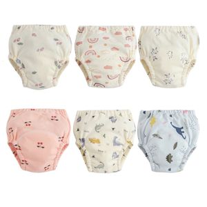 Baby Kids Cotton Potty Training Panties Cloth Diapers Panties 6 layers Toddler Reusable Washable Pants for Toilet Potty Training 240125