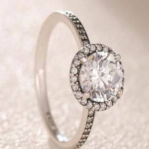 Mode 925 Silber Ring ZC Zirkon Charme Rose Gold Herz Muster Stil Fit Europäischen Damen Hochzeit Set