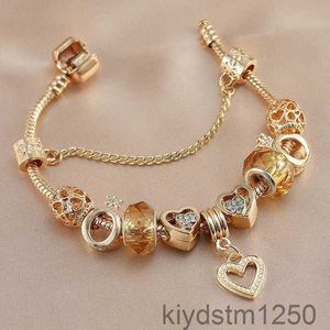 Nova chegada moda charme pingente pulseira para diy cor banhado a ouro k amor europeu e americano senhoras requintado gv9r