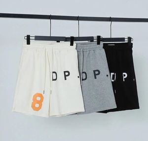Summer men's shorts Fashion Designer retro embroidered loose Galleries slit speckled pants casual beige drawstring men's women's depts sports beach shorts size S-XL
