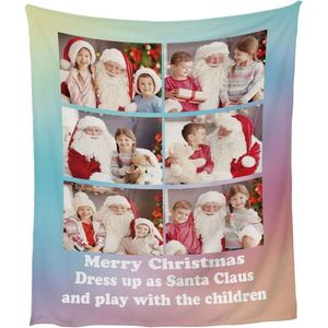 Custom with Photos and Text Customized Blanket Personalized Flannel Throw Blankets for Adult Kid Birthday Christmas Halloween Mothers Fathers Valentines Day