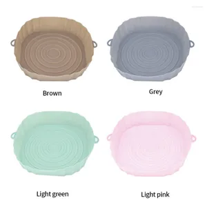 Baking Tools Silicone 20cm Air Fryers Oven Tray Fried Chicken Basket Mat AirFryer Pot Round Replacement Grill Pan Accessories