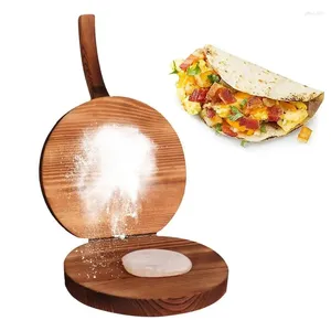 Bakningsverktyg Dumpling Skin Maker Artifact Manual Deg Press Mold Bun Wrapper Tool Tortilla Pressing Wood Corn Asian Kitchen Taco