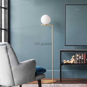 Golvlampor modern glasgall long pole vertikal lampa hörn led golvlampor vardagsrum sovrum guld stående lampdekor fixturer yq240130