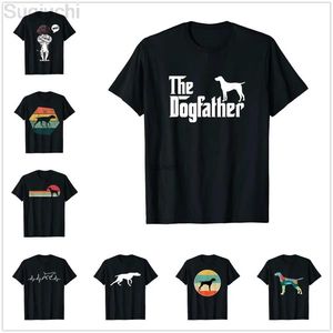 ファントップスティーメンズTシャツドイツのショートヘアドポインター犬愛好家Tシャツ100％コットンメン女性ユニセックスヒップホップTシャツXS-5XL