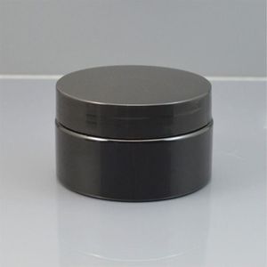 30g 50g 100g Black Cosmetic Container Plastic Cream Jar Empty Plastic Cream Reuse Container With Lids Printable Custom T200819276i