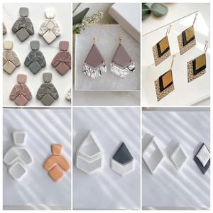 Craft Tools Geometric Shapes Soft Pottery Cutting Dies Polymer Clay Cutters For DIY Ceramic Earrings Jewelry Making Molds