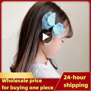 Akcesoria do włosów Dziecięce Bow Bow Princess Hair Spin Lace Bez zranienia Śliczne dla małej dziewczynki Clip ornament