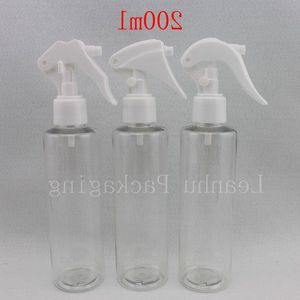 30 X 200ml empty clear refillable watering bottle with trigger sprayer , 7oz plastic spray PET bottle transparent, trigger spray Dvwbp