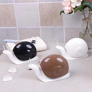 Dispensador de sabonete líquido prato de mão caracol fofo para cozinha banheiro etc. (120ML) (marrom)
