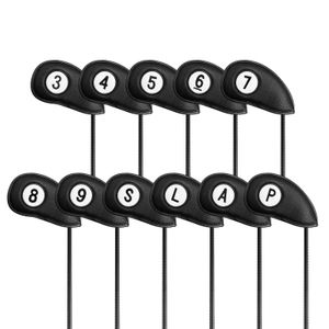 Golf Club Covers for Irons Magnetic Value 11 Pack Synthetic Leather Deluxe Head Cover Set Headcovers for Irons Fit Iron Clubs 240129