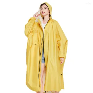 Raincoats Yellow Rain Poncho Women Ladies All-weather Raincoat Lightweight Cloak Hood Cover Pocket