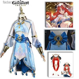 Tema Kostüm Genshin Etkisi Nilou Cosplay Anime Oyunu Karnaval Kadın Geliyor Cadılar Bayramı Partisi Kıyafeti Üniforma Mavi Elbise Batı Bölgesi Dancer Q240130