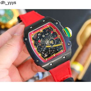 Richard's Luxury Mechanical S Classical Super Style Male Wrist Watches RM67 RM67-02 SBSG Designer High-End Quality Black Bezel For Men Waterproof Fabric Strap