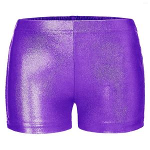 Shorts Kids Girls Ballet Dance Children Sports Gymnastics Exercise Fitness Gym Workout Yoga Bottoms Shiny Activewear