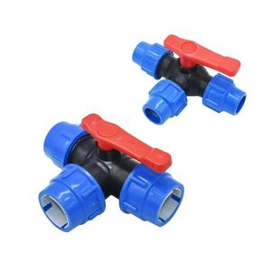 1 2 3 4 1 1 25 1 5 2 Tee Plastic Ball Valve Water Splitter T-Type PE Fast Connection Pipe Quic178J