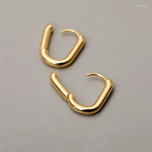 Brincos de argola moda banhado a ouro forma oval para mulheres meninas punk orelha festa joias presente eh407