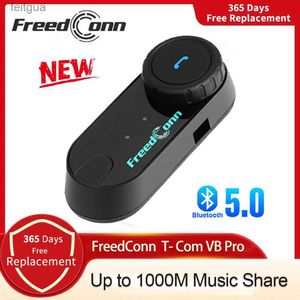 Walkie Talkie FreedConn T-COMVB Bluetooth Interphone Motelcycle Helmet Wireless Headset Intercom for 2 Rider+FM Radio+ハードソフトマイクYQ240130