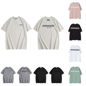 Homens Camiseta Essentialsweatshirts Tees Verão Moda Design Tops Cor Sólida Solta Gráfico Homem Tendência Hip Hop Shorts Manga Mulheres T-shirts de alta qualidade Roupas