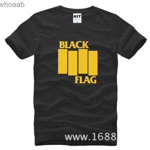 Men's T-Shirts Black Flag T Shirt Men Punk Rock Band Men T-shirt Short Sleeve O-neck Cotton Camisa Masculina T Shirt top tees 240130